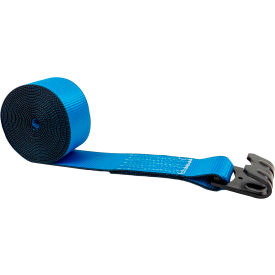 Winch Strap with Flat Hook, 3" x 30', Blue view 2