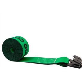 Winch Strap with Flat Hook, 3" x 30', Green view 2
