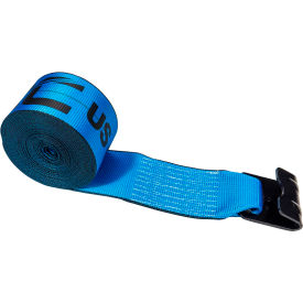 Winch Strap with Flat Hook, 4" x 30', Blue view 2