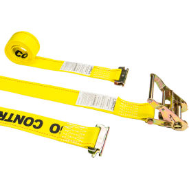E-Track Ratchet Strap, 2" x 12', Yellow view 2