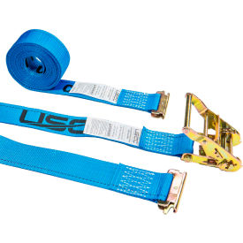 E-Track Ratchet Strap, 2" x 20', Blue view 2