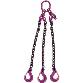 KWB 5/8" x 10' Adjustable 3 Leg Chain Sling with Sling Hooks, Grade 100 view 2