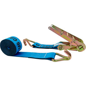 Ratchet Strap with Wire Hooks, 3" x 40', Blue view 2