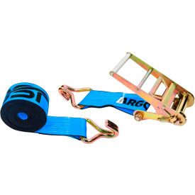 Ratchet Strap with Wire Hooks, 4" x 30', Blue view 2