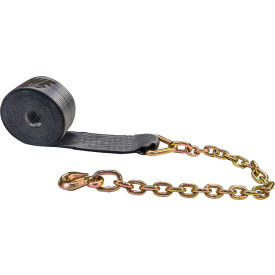 BlackLine Winch Strap with 34" Chain Extension, 4'' x 30', Blackline view 2
