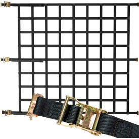 Heavy-Duty Cargo Net with Ratchets & E-Track Fittings, 82" x 82" view 2