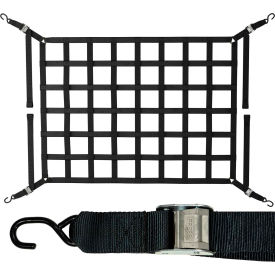 Standard Bed Pickup Truck Cargo Net with Cam Buckles & S-Hooks, 66" x 50" view 2
