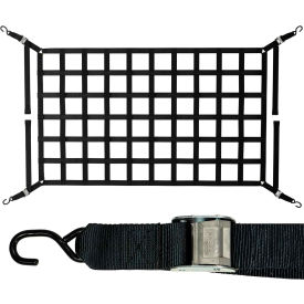 Long Bed Pickup Truck Cargo Net with Cam Buckles & S-Hooks, 82" x 50" view 2
