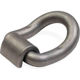 1" Bent Weldable D-Ring with Mounting Clip, Gray view 2