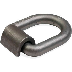 1" Long Weldable D-Ring with Mounting Clip, Gray view 2