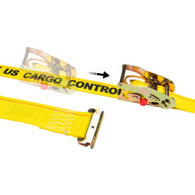 E-Track Sliding Ratchet Strap, 2" x 12', Yellow view 2