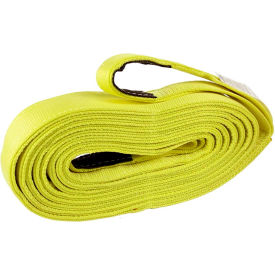 Heavy Duty Recovery Strap with Reinforced Cordura Eyes, 3" x 20', Yellow view 2