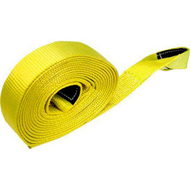 Heavy Duty Recovery Strap with Reinforced Cordura Eyes, 2" x 30', Yellow view 2
