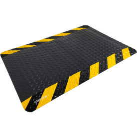 Global Industrial 800518 Global Industrial™ Diamond-Plate Anti Fatigue Mat 9/16" Thick 2 x Cut to 75 Blk/Chevron image.