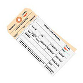 Box Packaging Inc G19031 2 Part Carbonless Stub Style Inventory Tags, 1000-1499, #8, 6-1/4"L x 3-1/8"W, 500/Pack image.