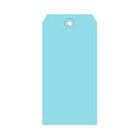 Box Packaging Inc G11051B Shipping Tags, #5, 4-3/4"L x 2-3/8"W, Light Blue, 1000/Pack image.