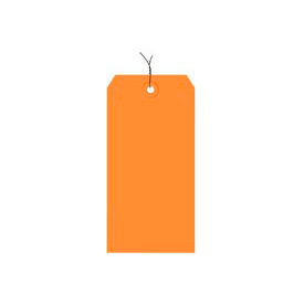 Global Industrial™ Shipping Tag Pre Wired#5 4-3/4""L x 2-3/8""W Orange 1000/Pack