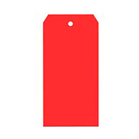 Global Industrial B43458 Global Industrial™ Shipping Tag #4, 4-1/4"L x 2-1/8"W, Red, 1000/Pack image.