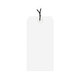 Global Industrial B43491 Global Industrial™ Shipping Tag Pre Strung, #2, 3-1/4"L x 1-5/8"W, White, 1000/Pack image.