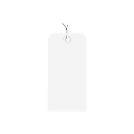 Box Packaging Inc G11053G Shipping Tags, Pre Wired, #5, 4-3/4"L x 2-3/8"W, White, 1000/Pack image.