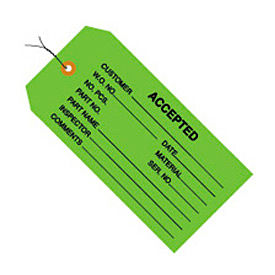 Global Industrial B43265 Global Industrial™ Inspection Tag "Accepted", Pre Wired#5, 4-3/4"L x 2-3/8"W, Green, 1000/Pk image.