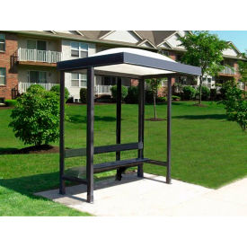 Smoking Shelter Dome Roof Three Sided With Open Front 7'6" X 2'8"