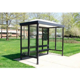 Smoking Shelter Dome Roof Three Sided With Open Front 10' x 5'