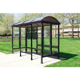 Smoking Shelter Barrel Roof Four Sided With Left And Right Front Opening 12'X5'