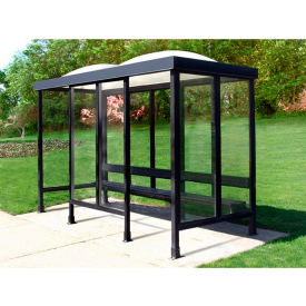 Smoking Shelter Dome Roof Four Sided With Left And Right Front Opening 12' x 5'