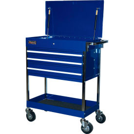 Homak Manufacturing BL05500200 Homak BL05500200 34-1/2" Professional 3 Drawer Blue Service Cart  image.