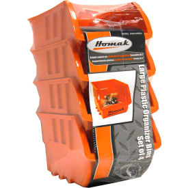 Homak Manufacturing HA01040954 Homak Large Plastic Bins HA01040954, 5-7/8"W x 9-3/8"D x 12-1/2"H, Orange, Set of 4 image.