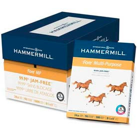 Hammermill 103283 Hammermill® Fore MP Paper, 8-1/2" x 11", 24 lb, White, 5000 Sheets/Carton image.