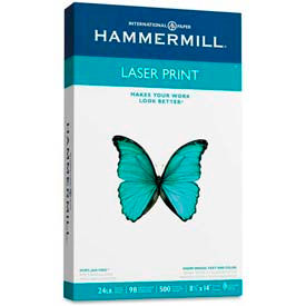 Hammermill 104612 Hammermill® Laser Print Paper, 8-1/2" x 14", 24 lb, Ultra Smooth, White, 500 Sheets/Ream image.
