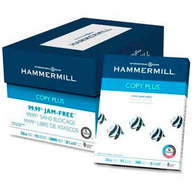 Copy Paper - Hammermill Copy Plus HAM105007 - White - 8-1/2 x 11 - 20 lb. - 5000 Sheets/Carton