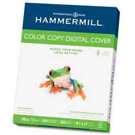 Hammermill® Color Copy Cover Paper 8-1/2"" x 11"" 80 lb Ultra Smooth White 250 Sheets/Ream