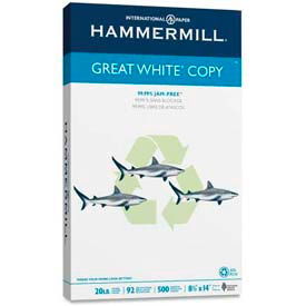 Hammermill 86704 Copy Paper - Hammermill Great White HAM86704 - White - 8-1/2 x 14 - 20 lb. - 500 Sheets/Ream image.