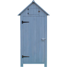 Almo Fulfillment Services Llc HANWS0102-GRY Hanover Wooden Storage Shed, 30" x 20-2/5" x 69-3/5" Grey image.
