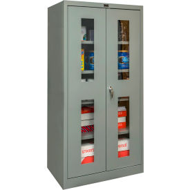 Hallowell® 400 Stationary SV Storage Cabinet 36"W x 18"D x 72"H Knock-Down Dark Gray 