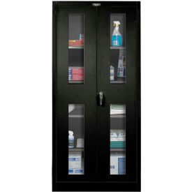 Hallowell 415S18SVA-ME Hallowell 415S18SVA-ME 400 Series Safety-View Door Storage Cabinet, 36x18x72,  Ebony, Assembled image.