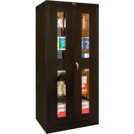 Hallowell® 400 Stationary SV Storage Cabinet 36"W x 24"D x 72"H Knock-down Midnight Ebony 
