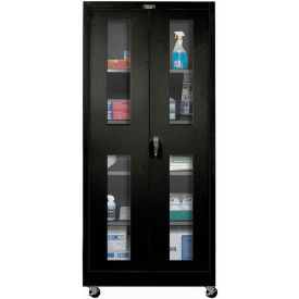 Hallowell 415S24SVM-ME Hallowell 415S24SVM-ME 400 Series Safety-View Door Mobile Storage Cabinet,36x24x72 Ebony,Unassembled image.