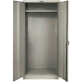 Hallowell 435W18A-HG Hallowell 435W18A-HG 400 Series Solid Door Wardrobe Cabinet, 36x18x72, Gray, Assembled image.