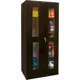 Hallowell® 400 SV Combination Cabinet 36"W x 18"D x 72"H Midnight Ebony Knock-Down 