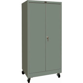 Hallowell® 800 Mobile Storage Cabinet 36"W x 24"D x 78"H Knock-Down Dark Gray 