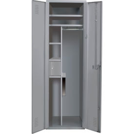 Hallowell® Emergency Response All-Welded Equipment Locker 24""W x 24""D x 72""H Gray Assembled
