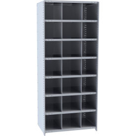 Hallowell 5526-12HG Hi-Tech Parts Bin Unit 36"W x 12"D x 87"H Gray 21 Bin Starter