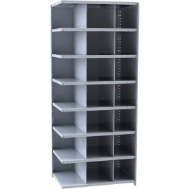 Hallowell A5526-12HG Hi-Tech Parts Bin Unit 36"W x 12"D x 87"H Gray 21 Bin Add-on