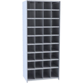 Hallowell 5527-18HG Hi-Tech Parts Bin Unit 36"W x 18"D x 87"H Gray Starter 36 Bins