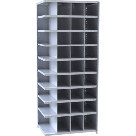 Hallowell A5527-24HG Hi-Tech Parts Bin Unit 36"W x 24"D x 87"H Gray Add-on 36 Bins