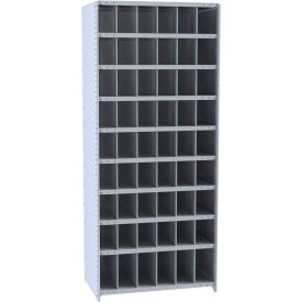 Hallowell 5528-12HG Hi-Tech Parts Bin Unit 36"W x 12"D x 87"H Gray 54 Bin Starter